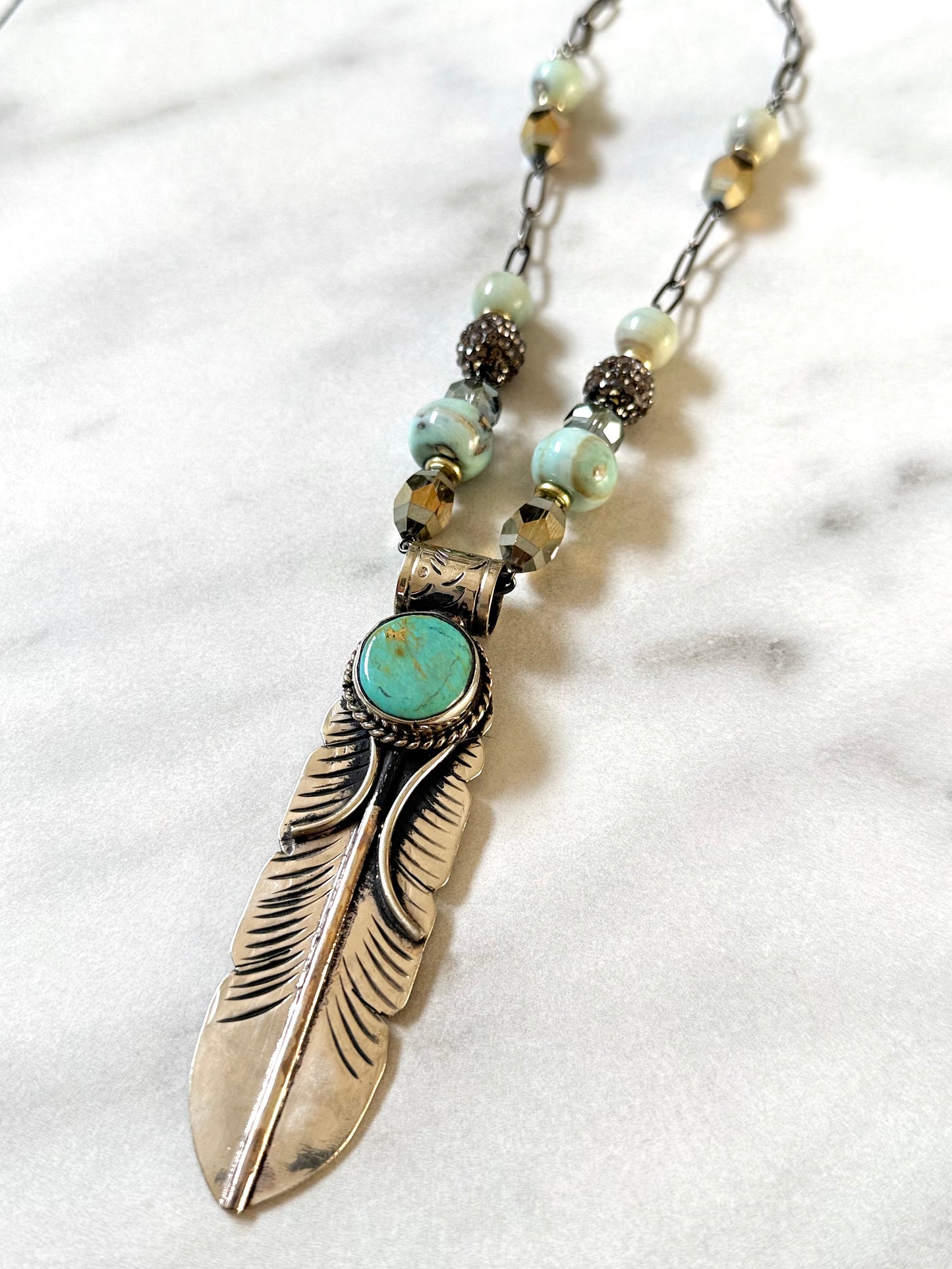 Silver Feather Pendant