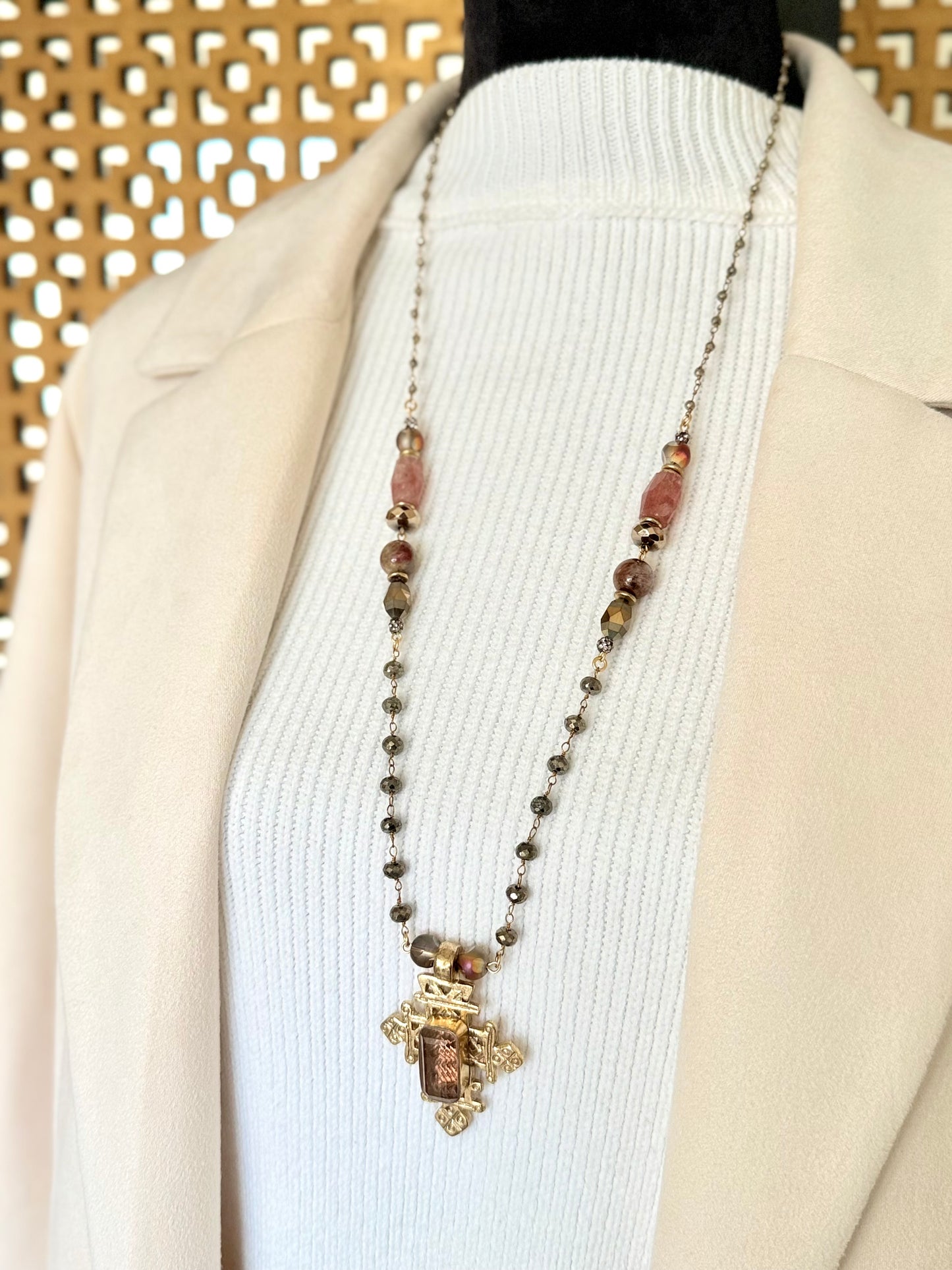 African cross Necklace