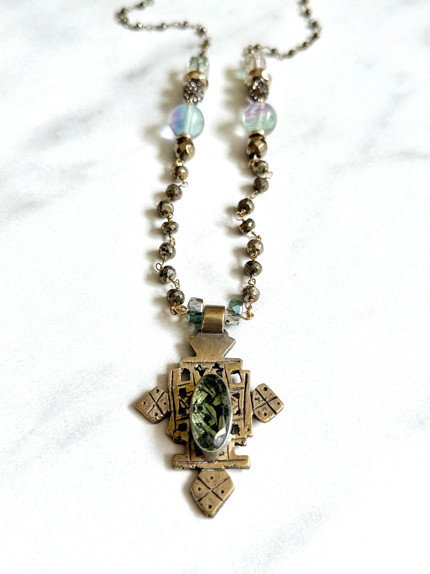 African Cross Necklace