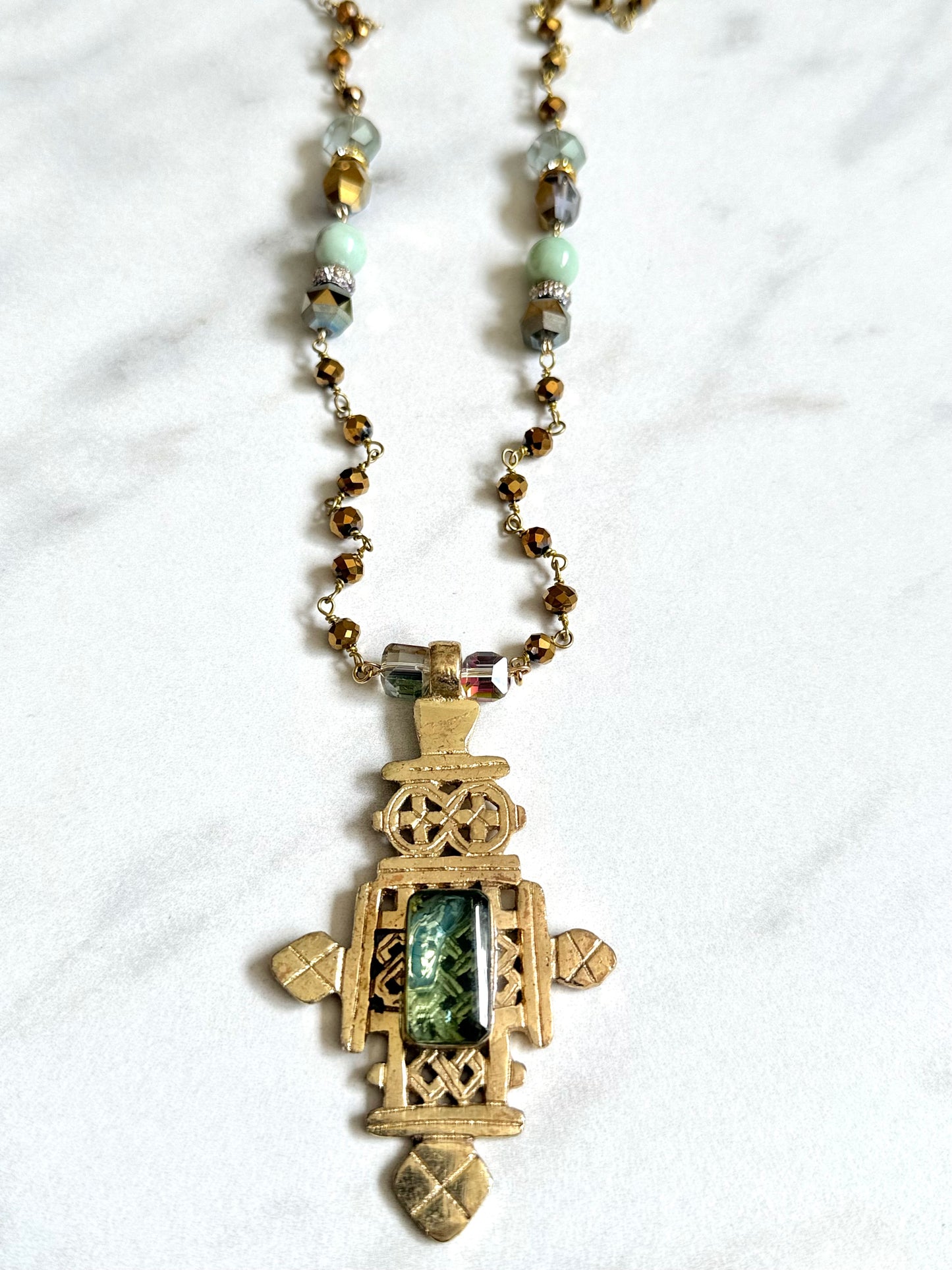 African Cross Necklace