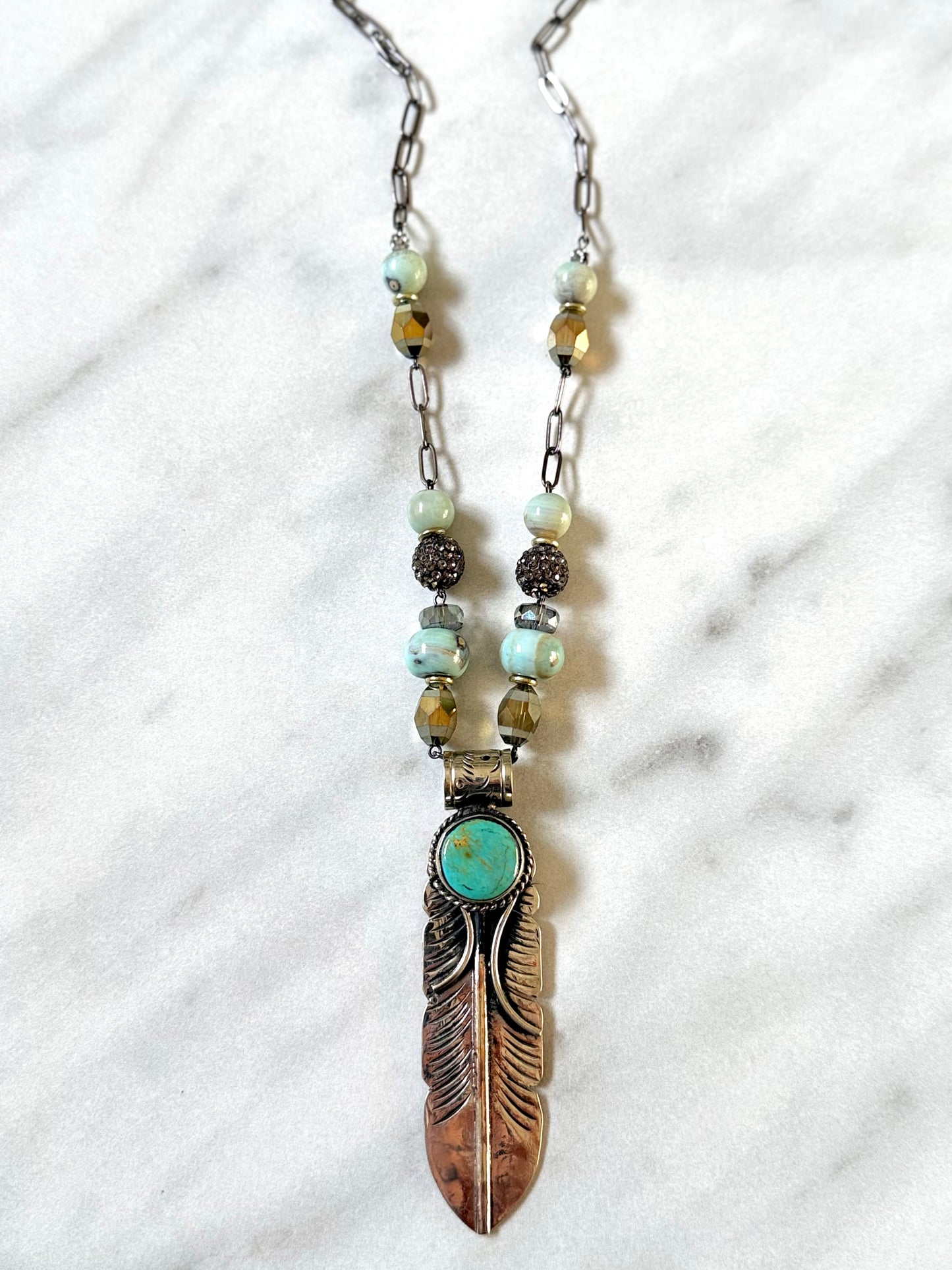 Silver Feather Pendant