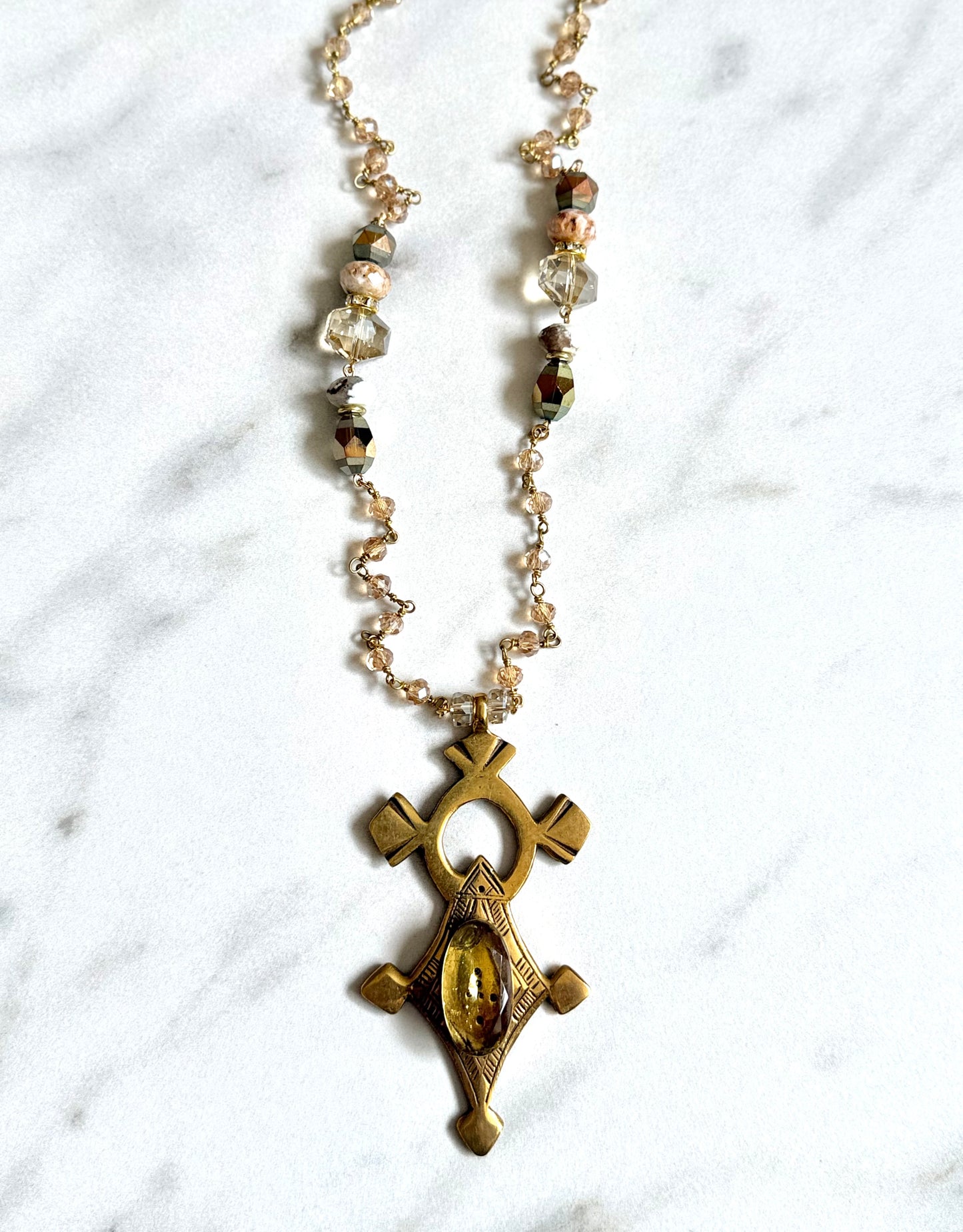 African Cross Necklace