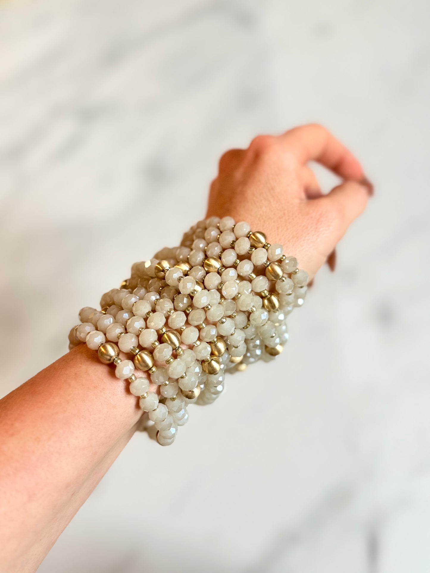 Ecru Crystal Bracelet
