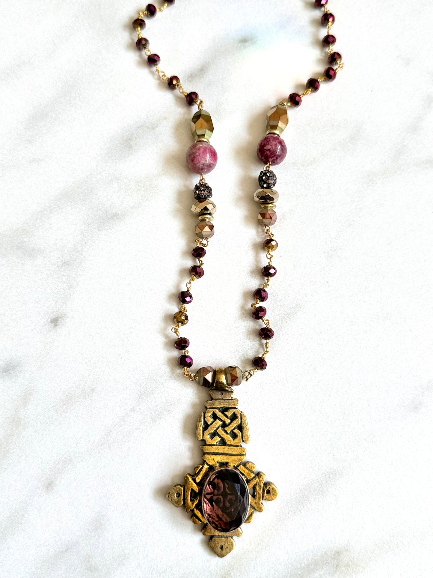 African Cross Necklace
