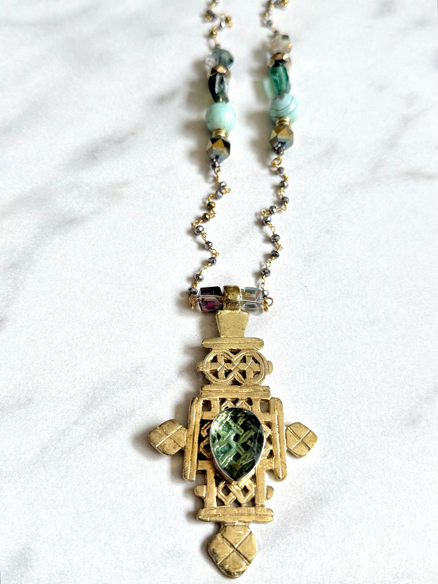 African Cross Necklace