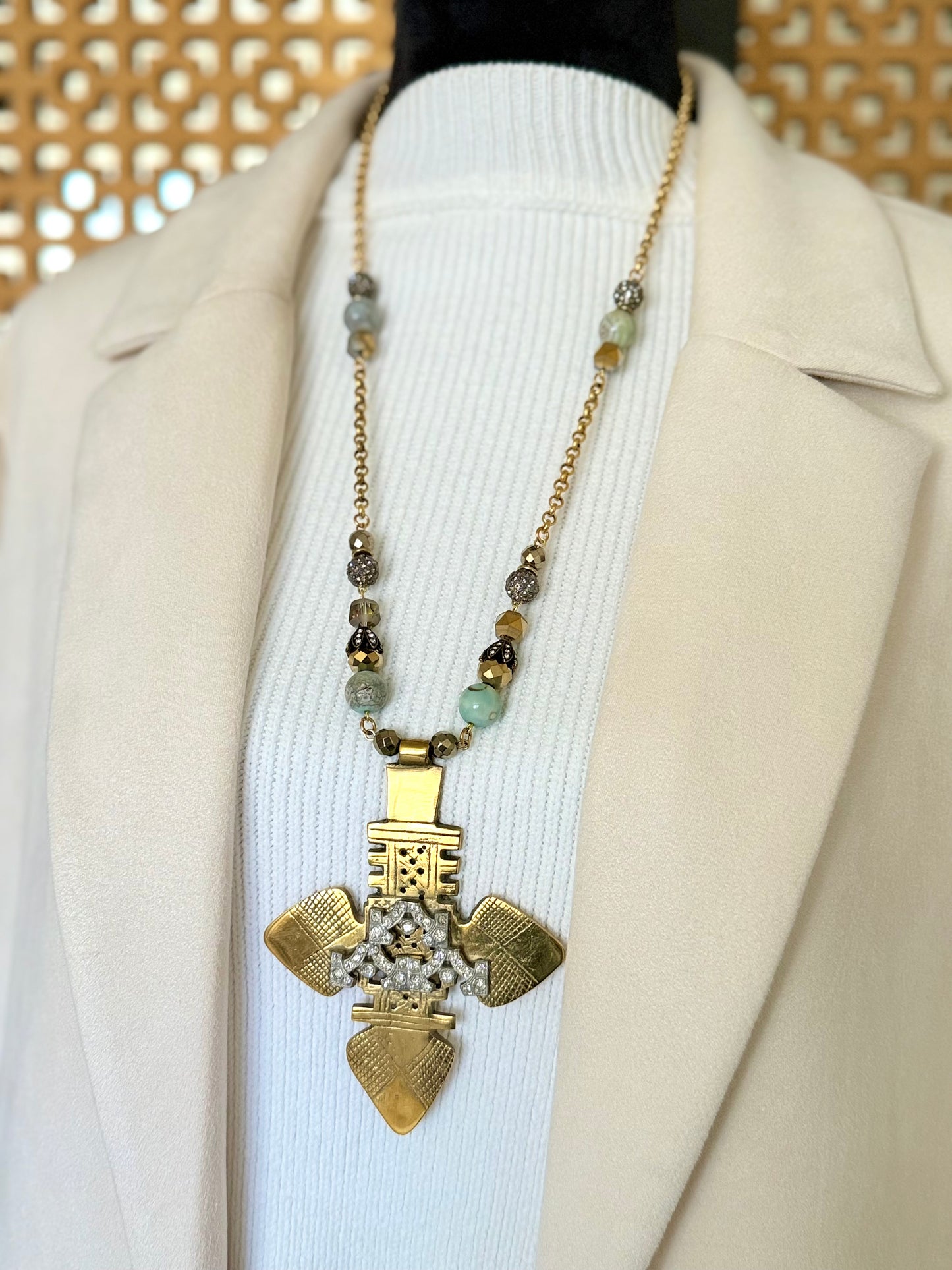 African Cross Pendant