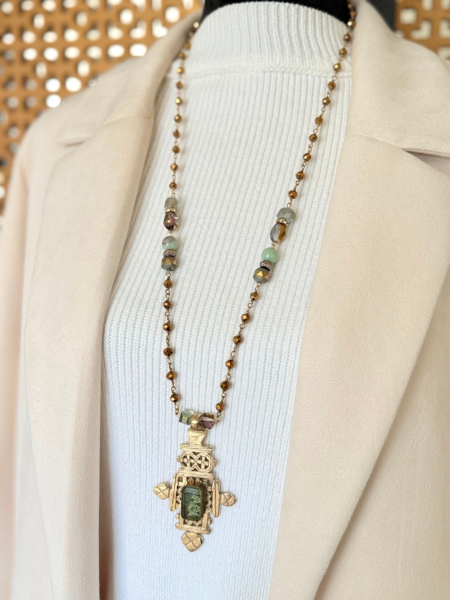 African Cross Necklace