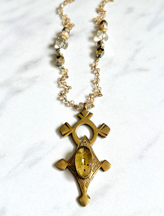 African Cross Necklace