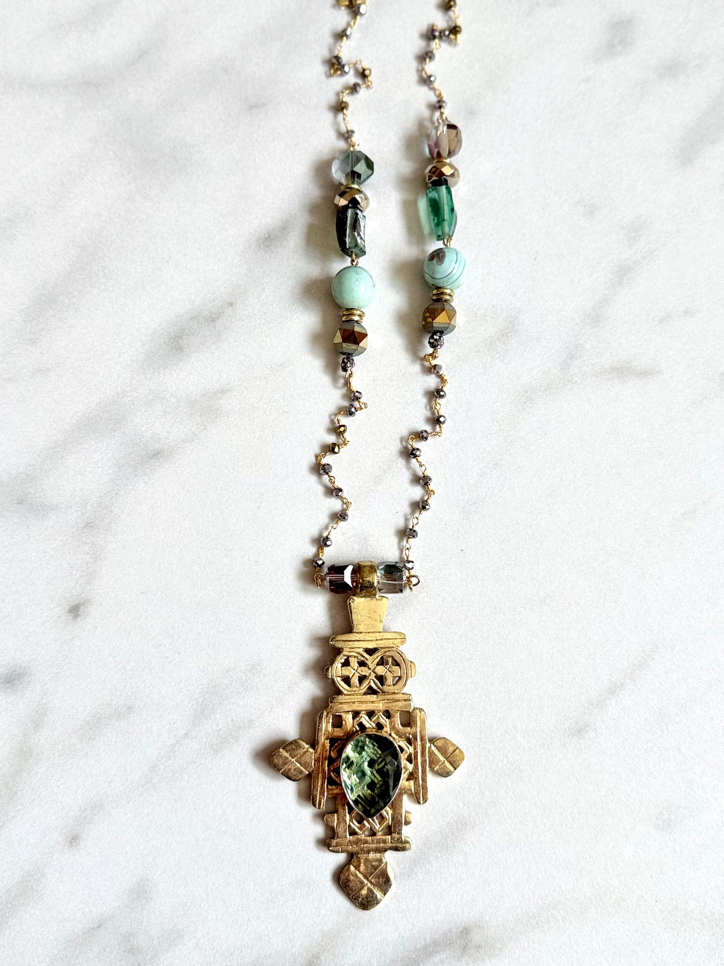 African Cross Necklace