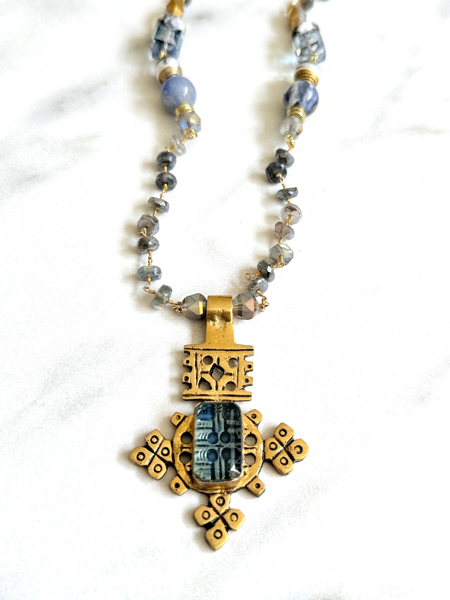 African Cross Necklace