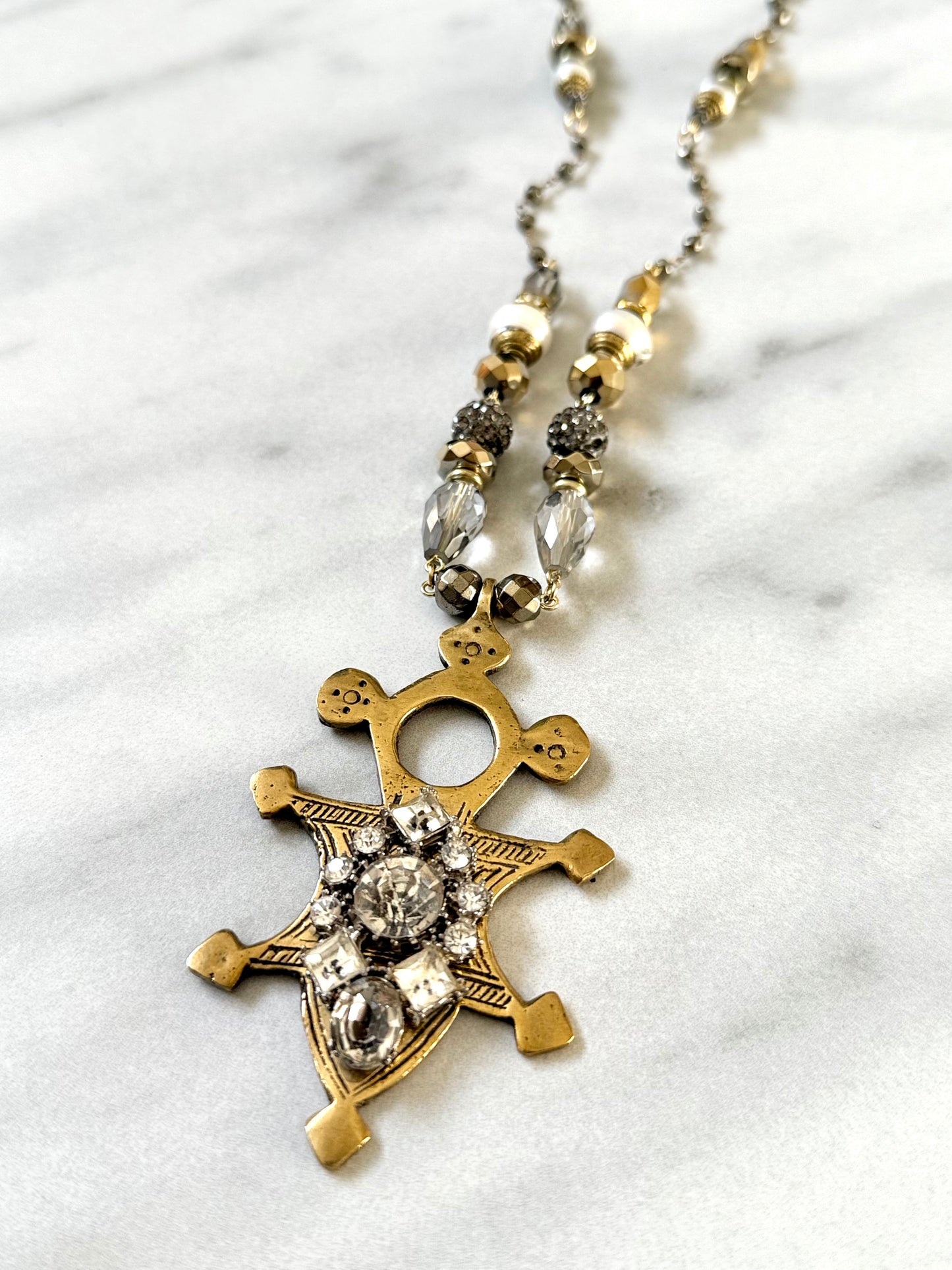 African Cross Necklace