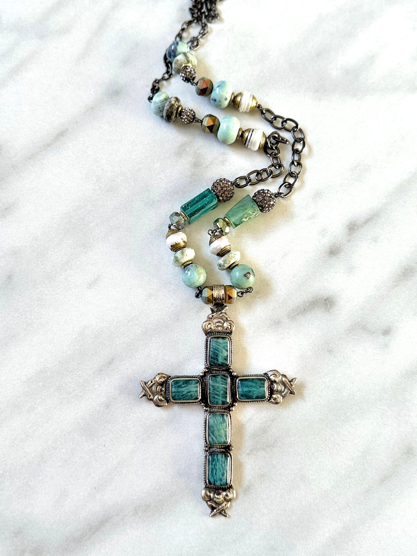 Jasper Cross Pendant