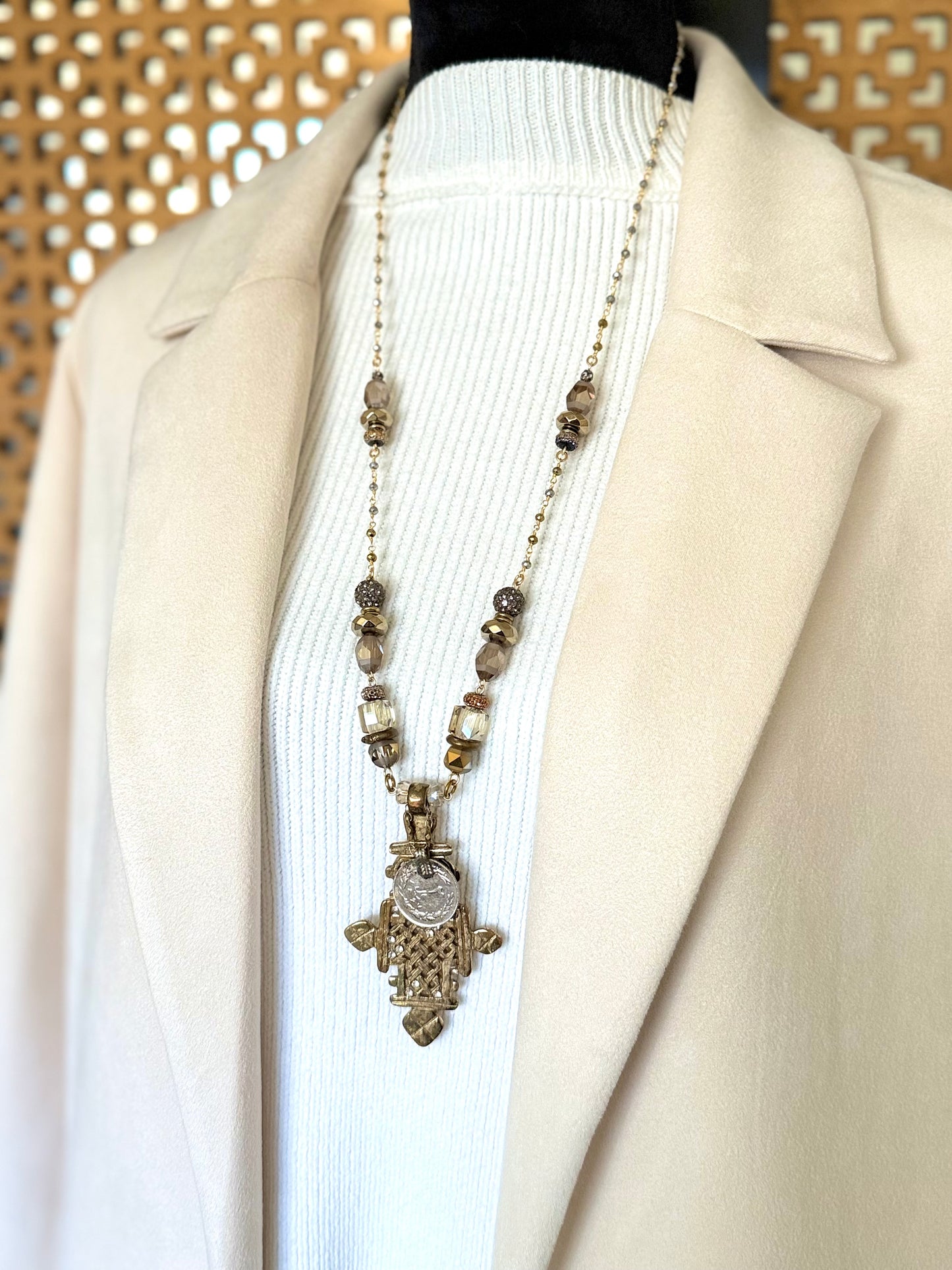 African Cross Necklace