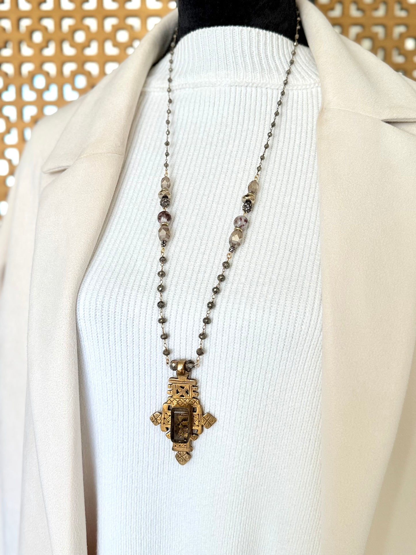 African Cross Necklace