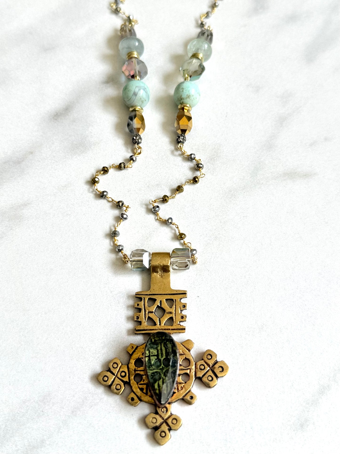 African Cross Necklace