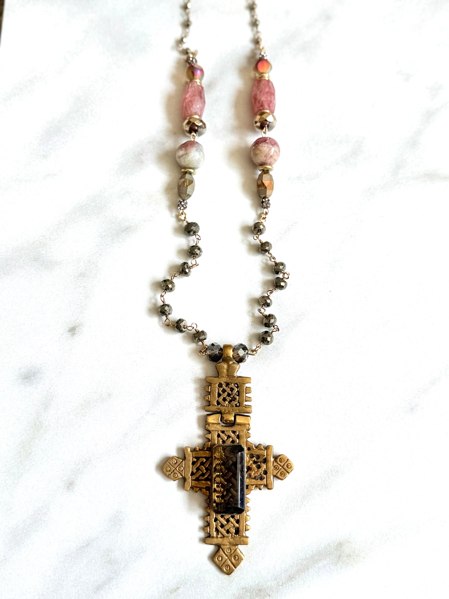African Cross Necklace