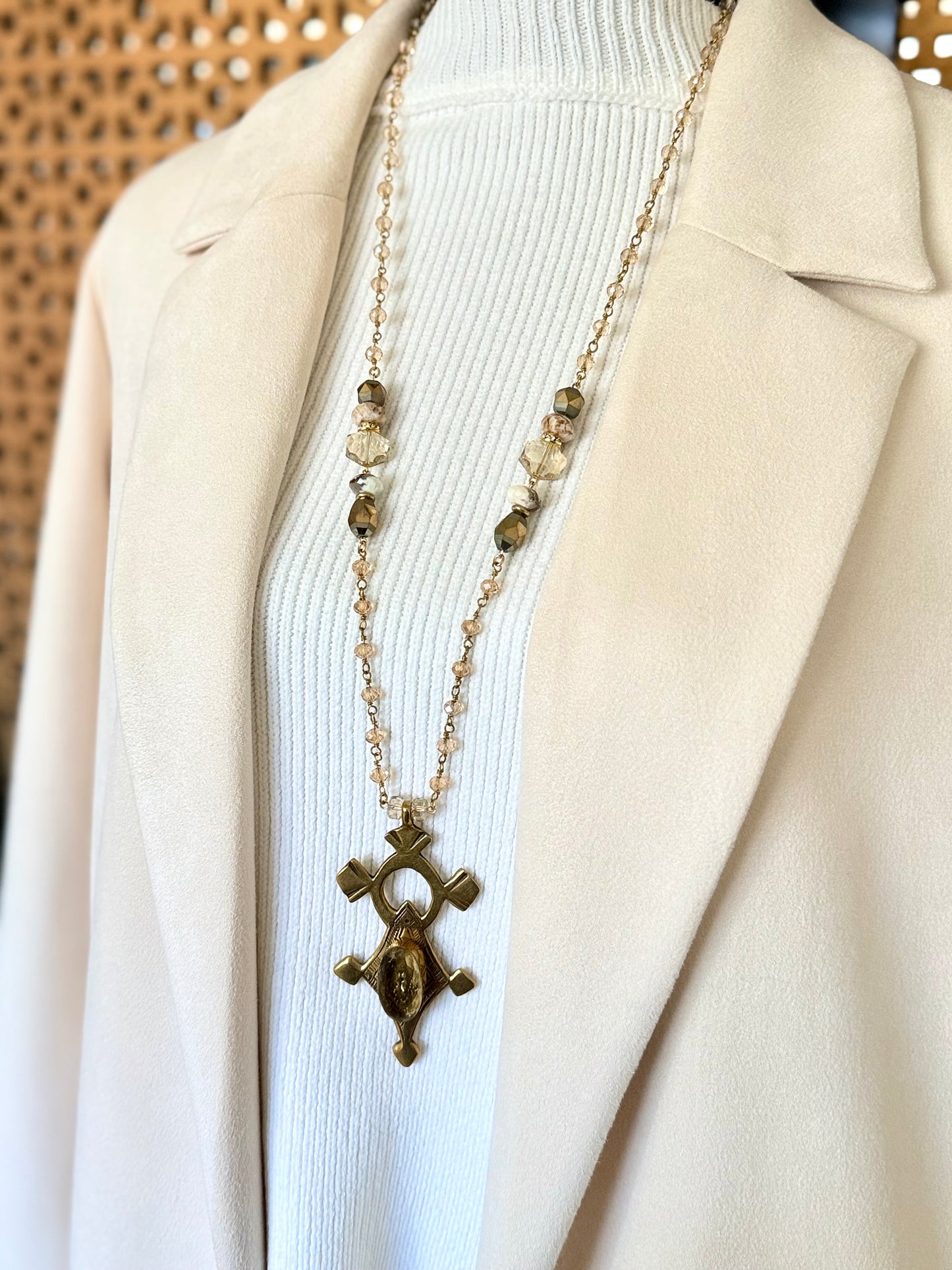 African Cross Necklace