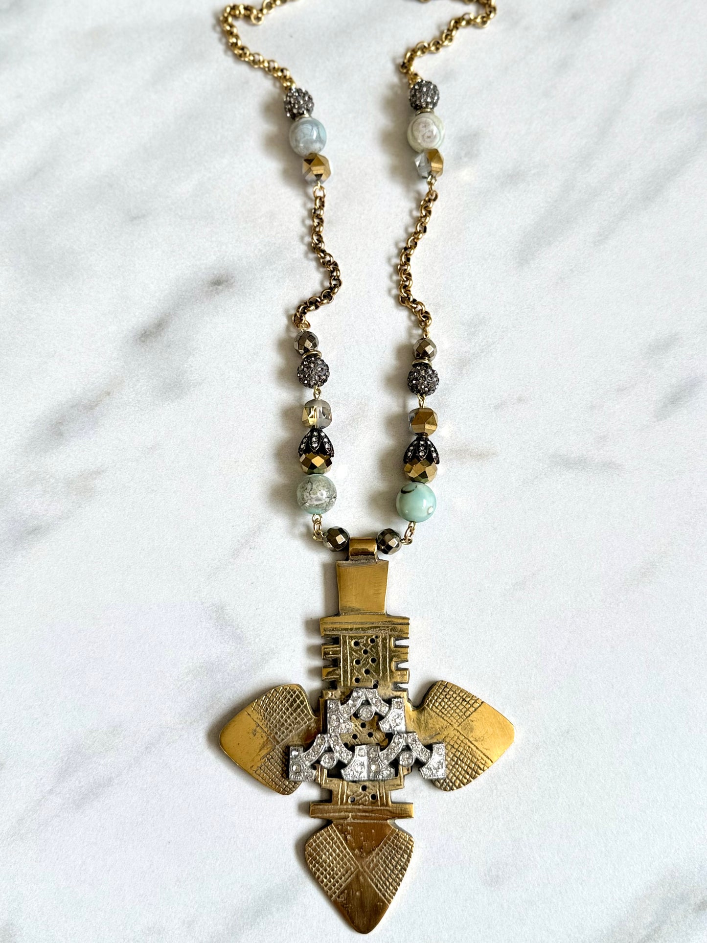 African Cross Pendant