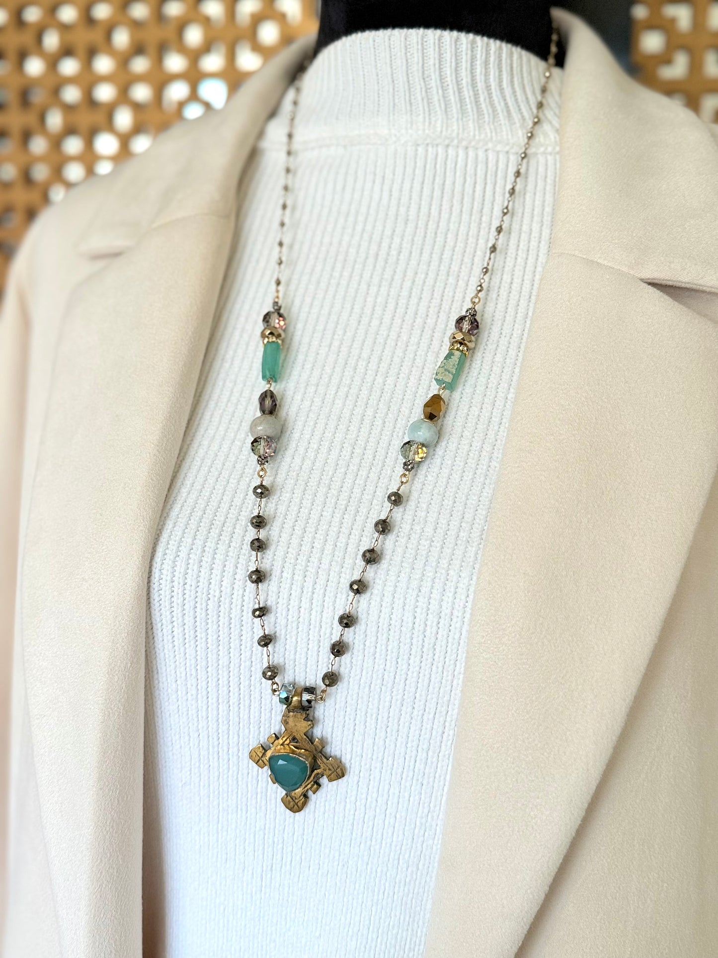 African Cross Necklace