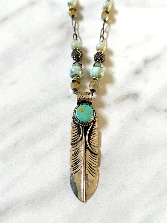 Silver Feather Pendant