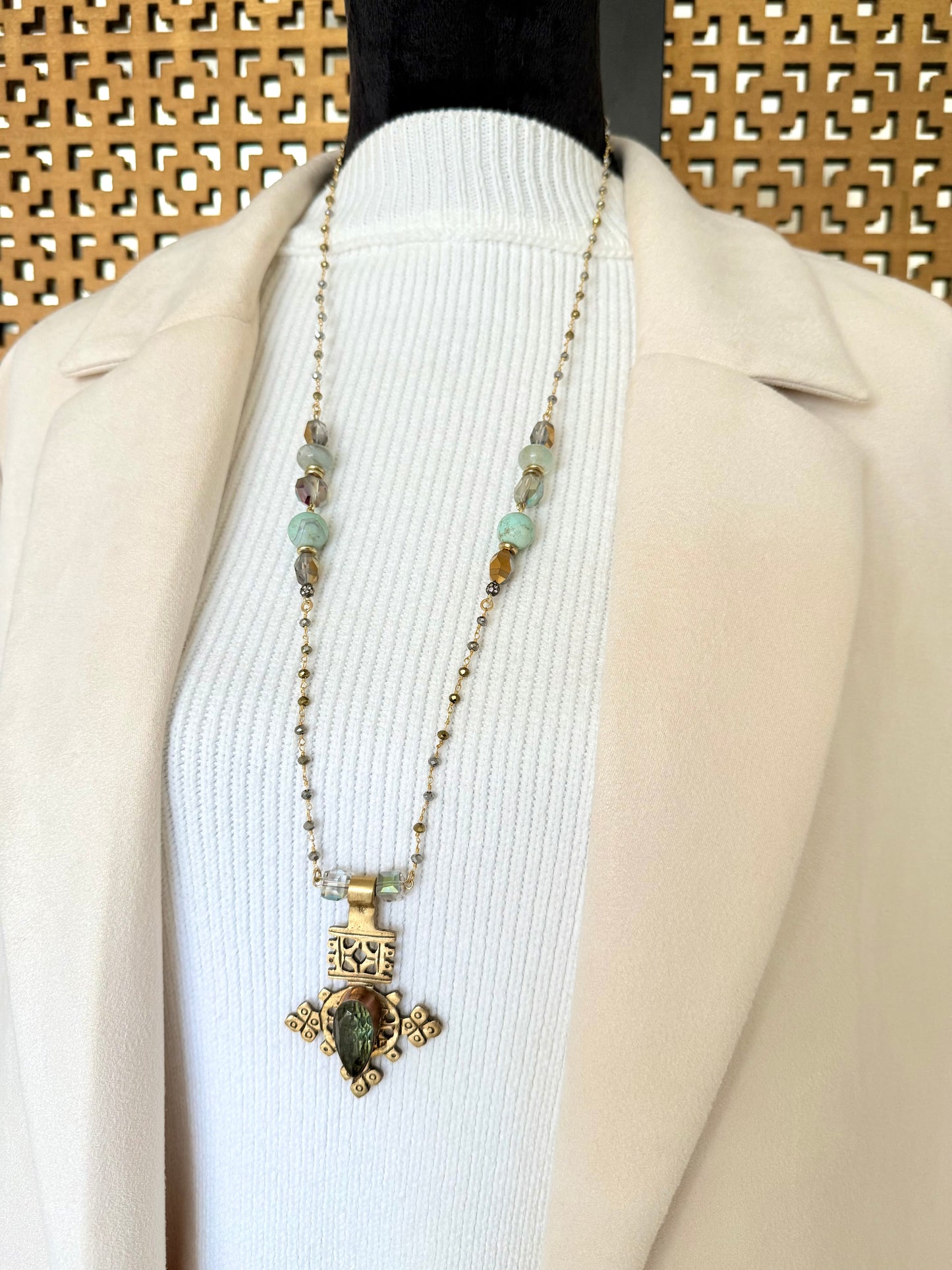 African Cross Necklace