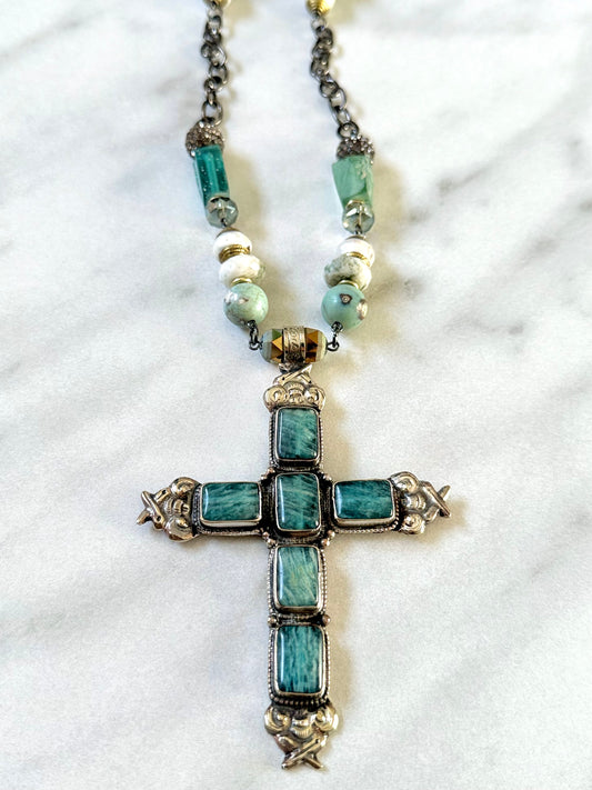 Jasper Cross Pendant