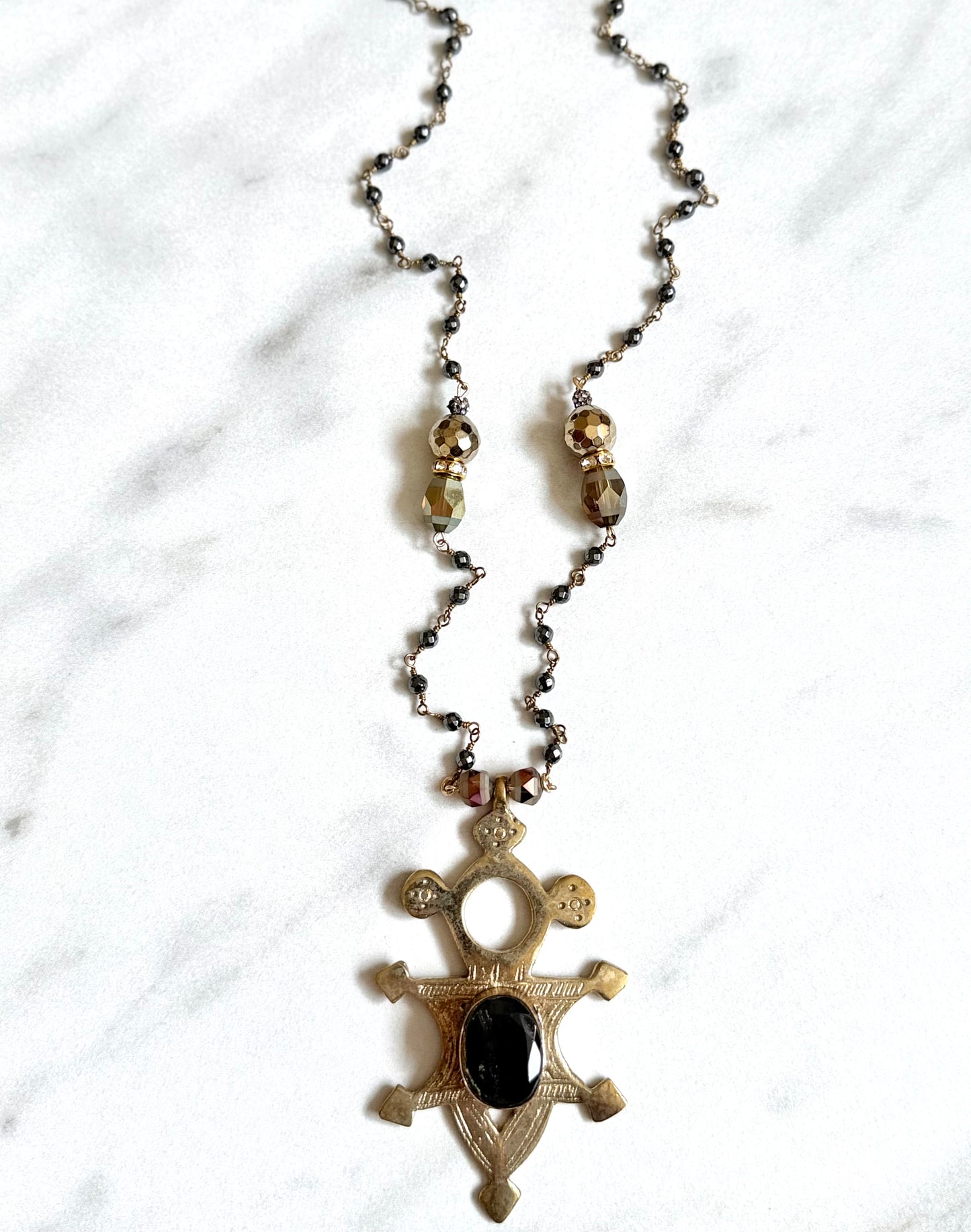 African Cross Necklace