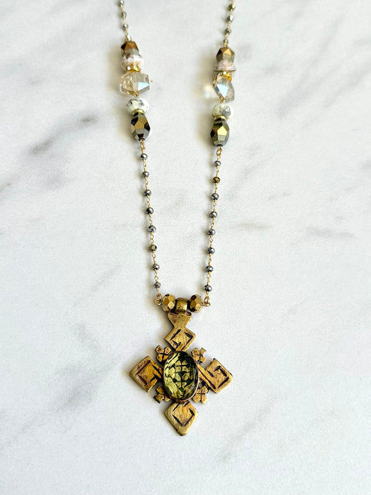 African Cross Necklace