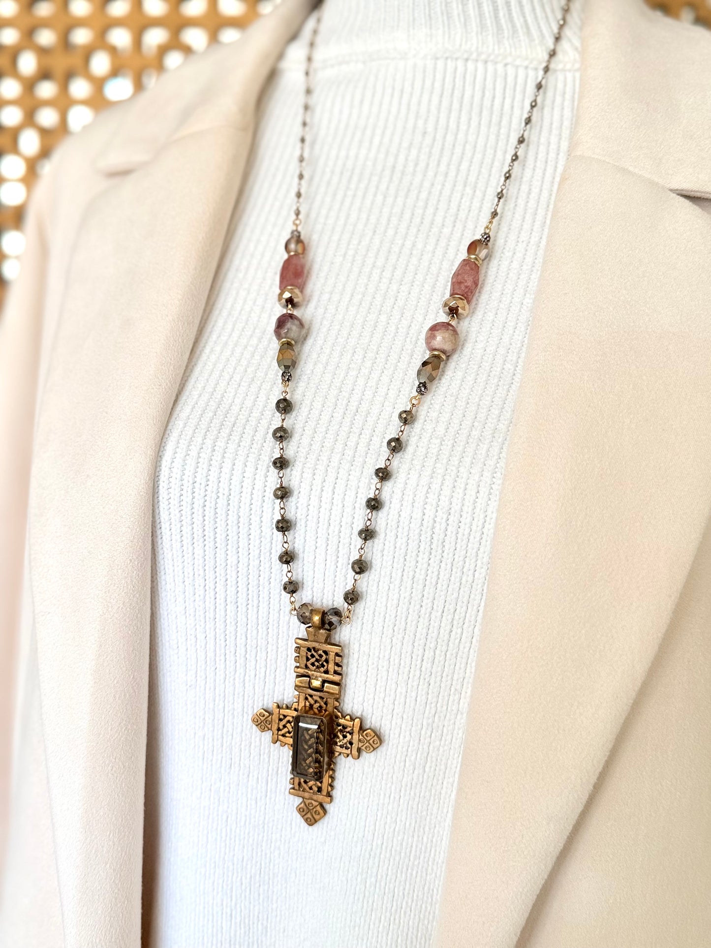 African Cross Necklace
