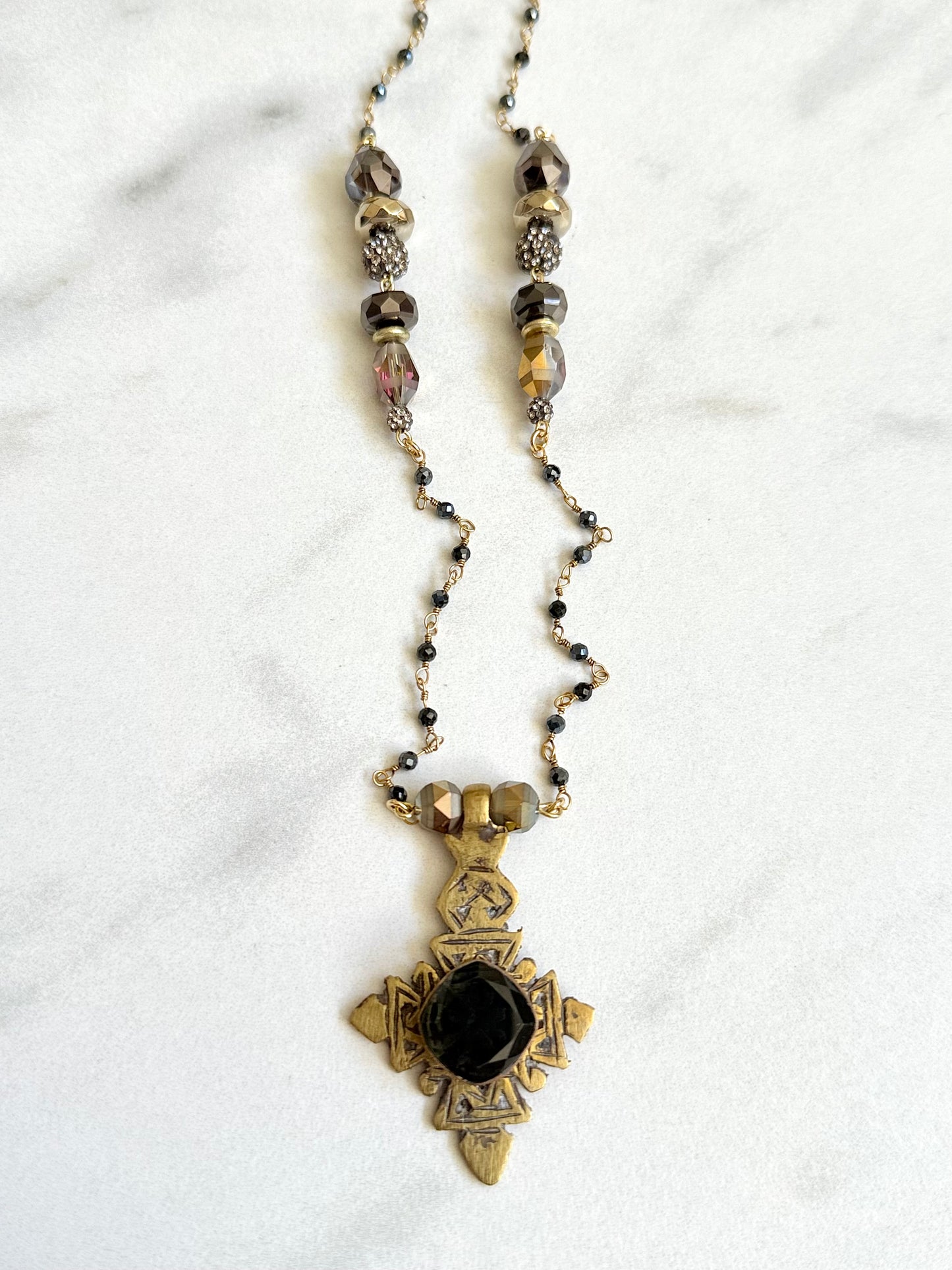 African Cross Necklace