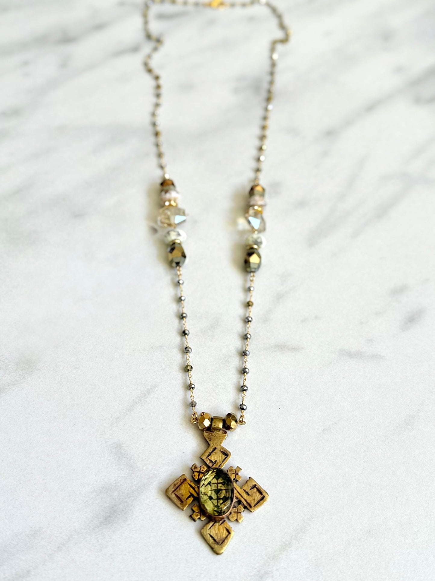 African Cross Necklace