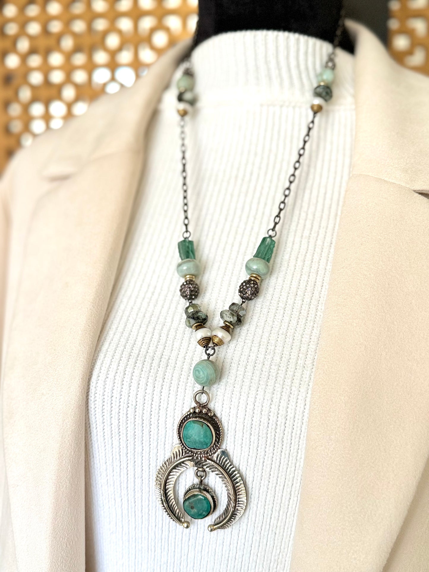 Silver Cornflower Pendant