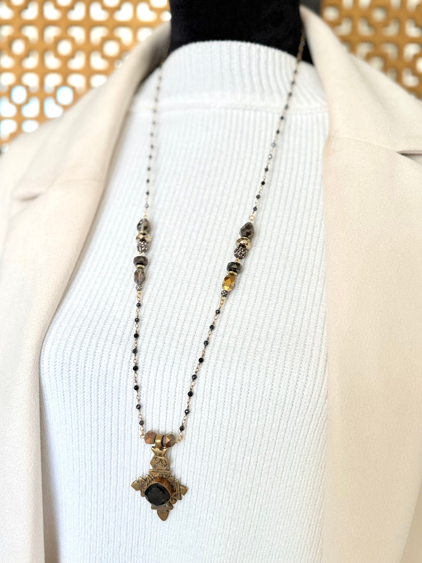 African Cross Necklace