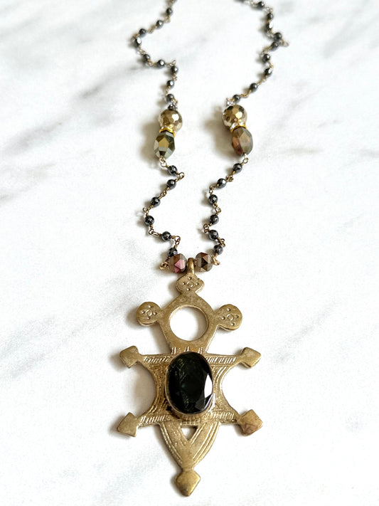 African Cross Necklace