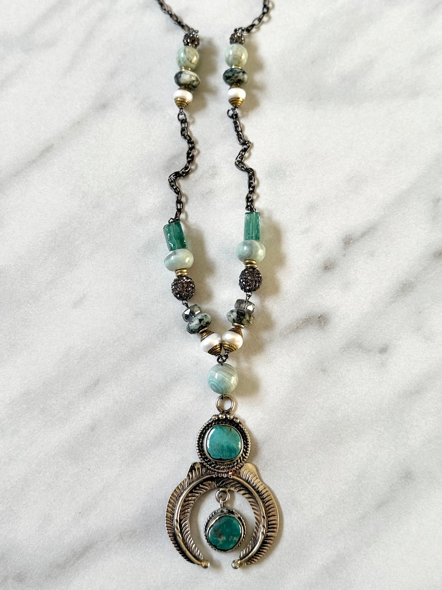 Silver Cornflower Pendant