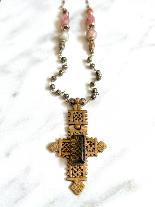 African Cross Necklace