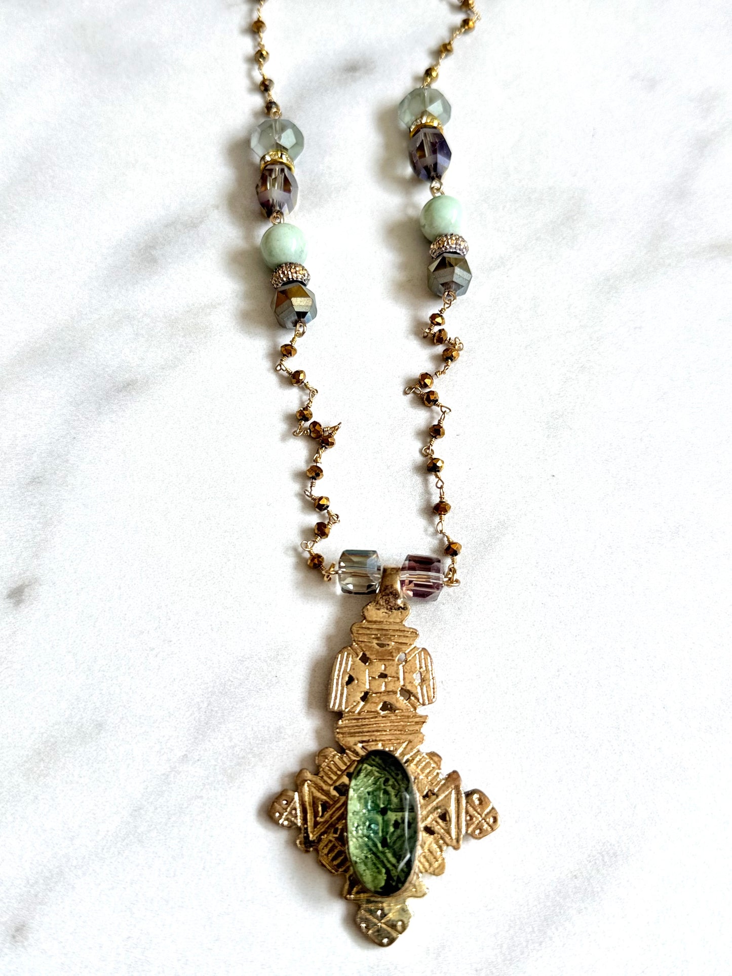 African Cross Necklace