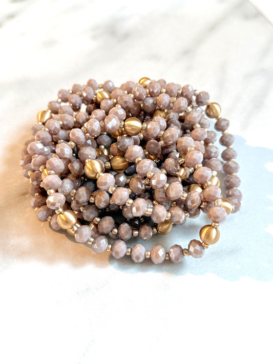 Dusty Rose Crystal Bracelet