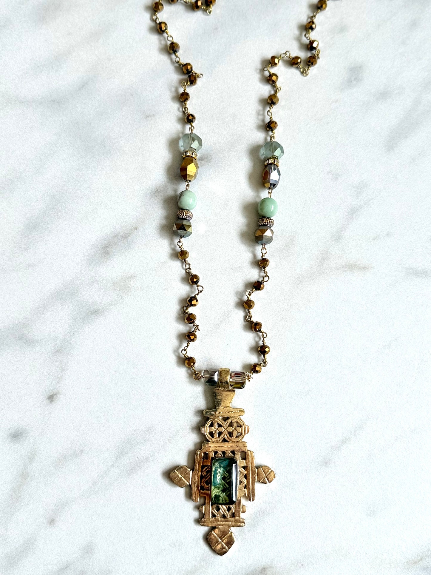 African Cross Necklace