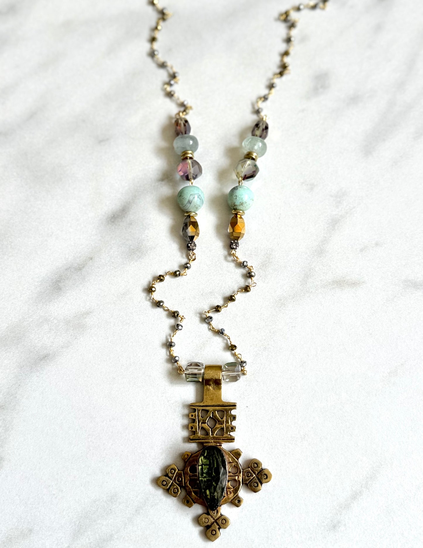 African Cross Necklace