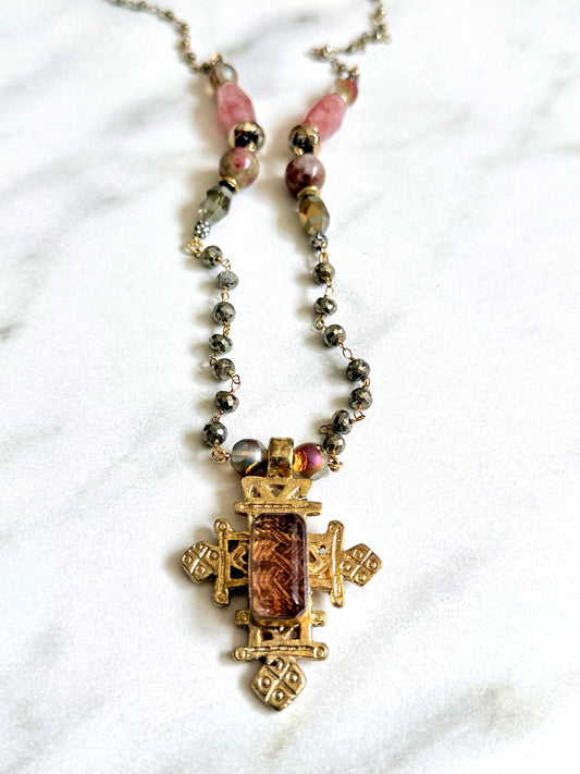 African cross Necklace