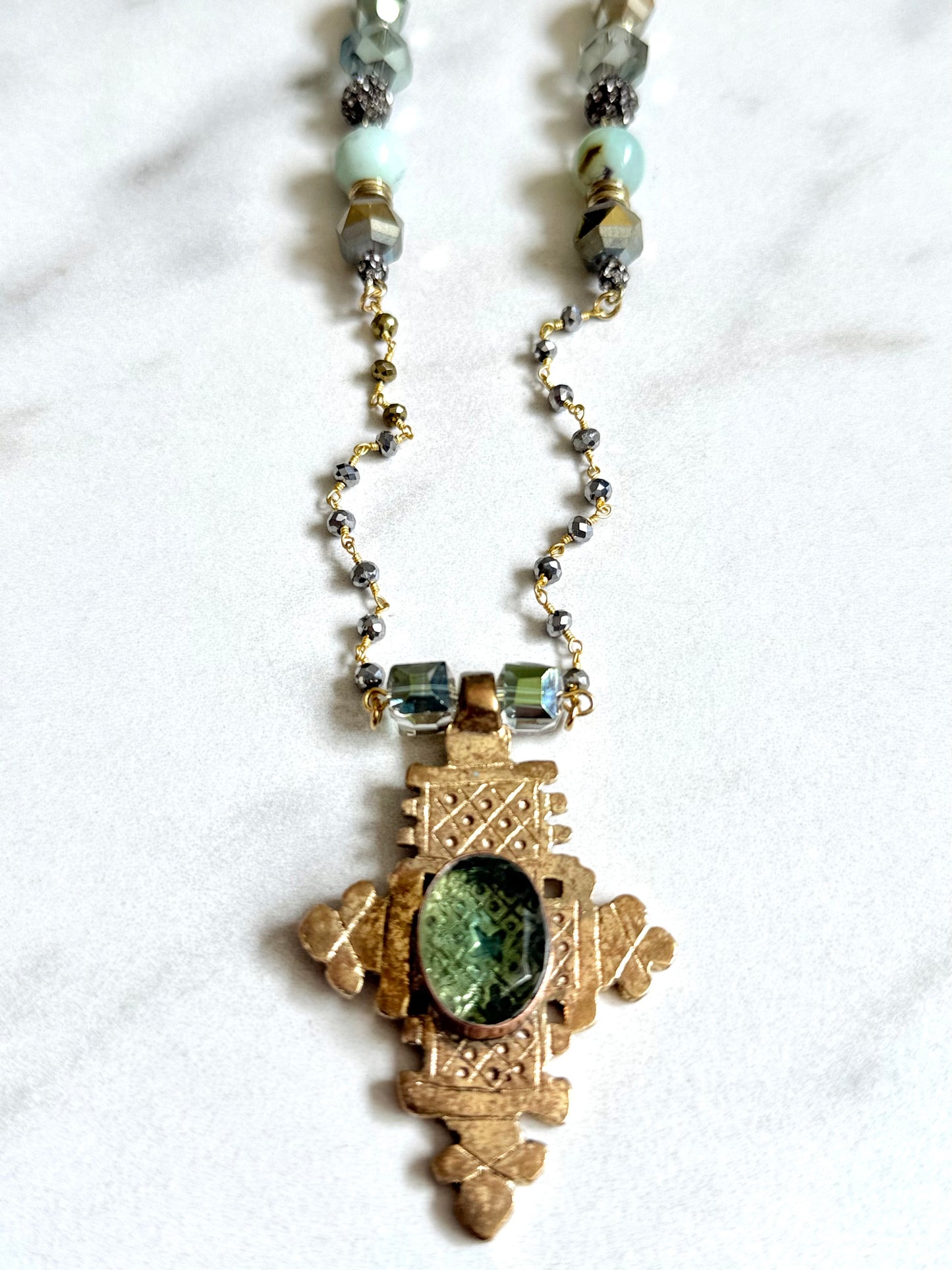 African Cross Necklace