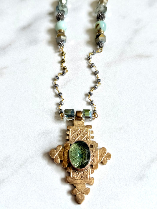 African Cross Necklace