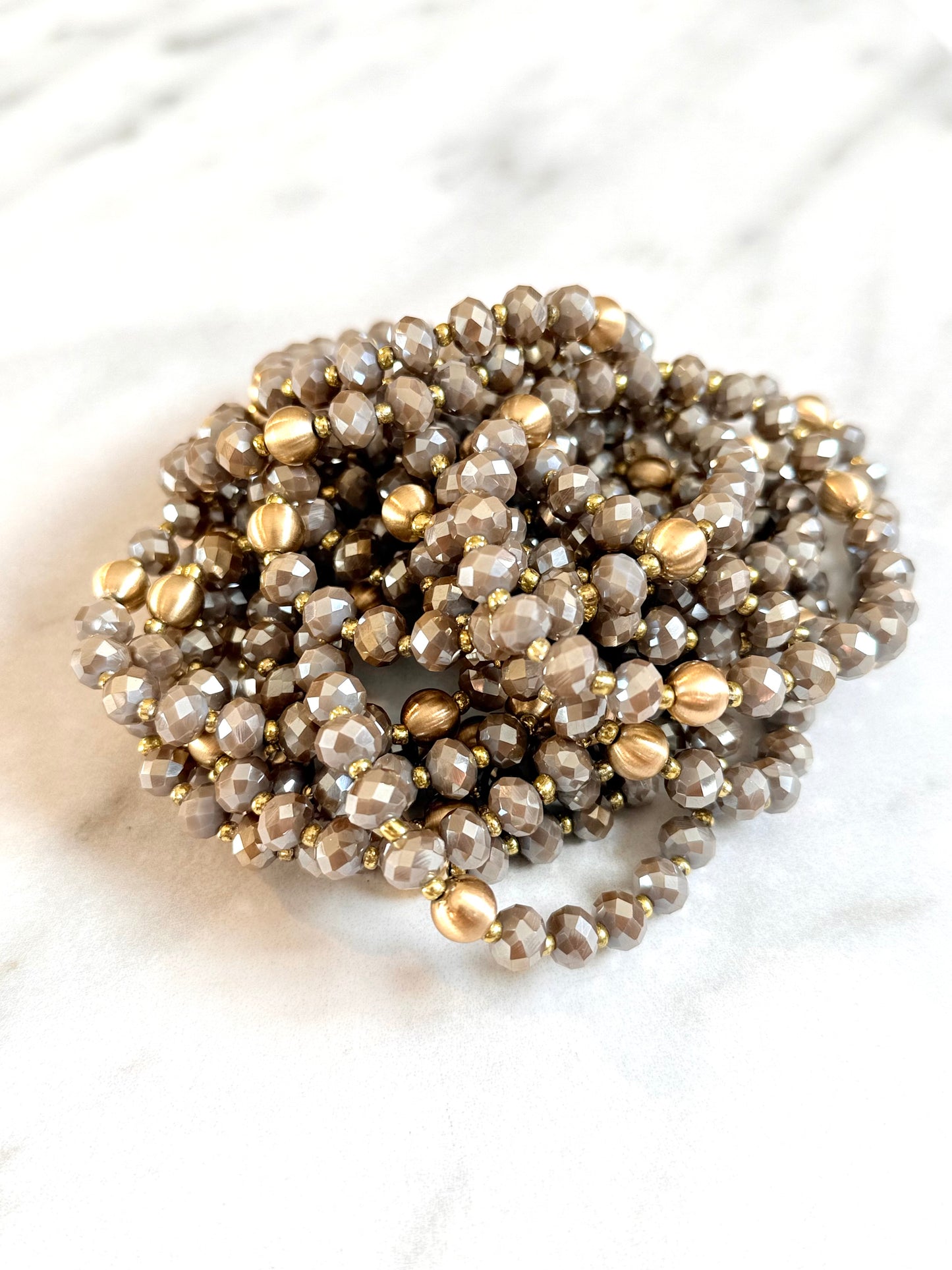 Greige crystal bracelet