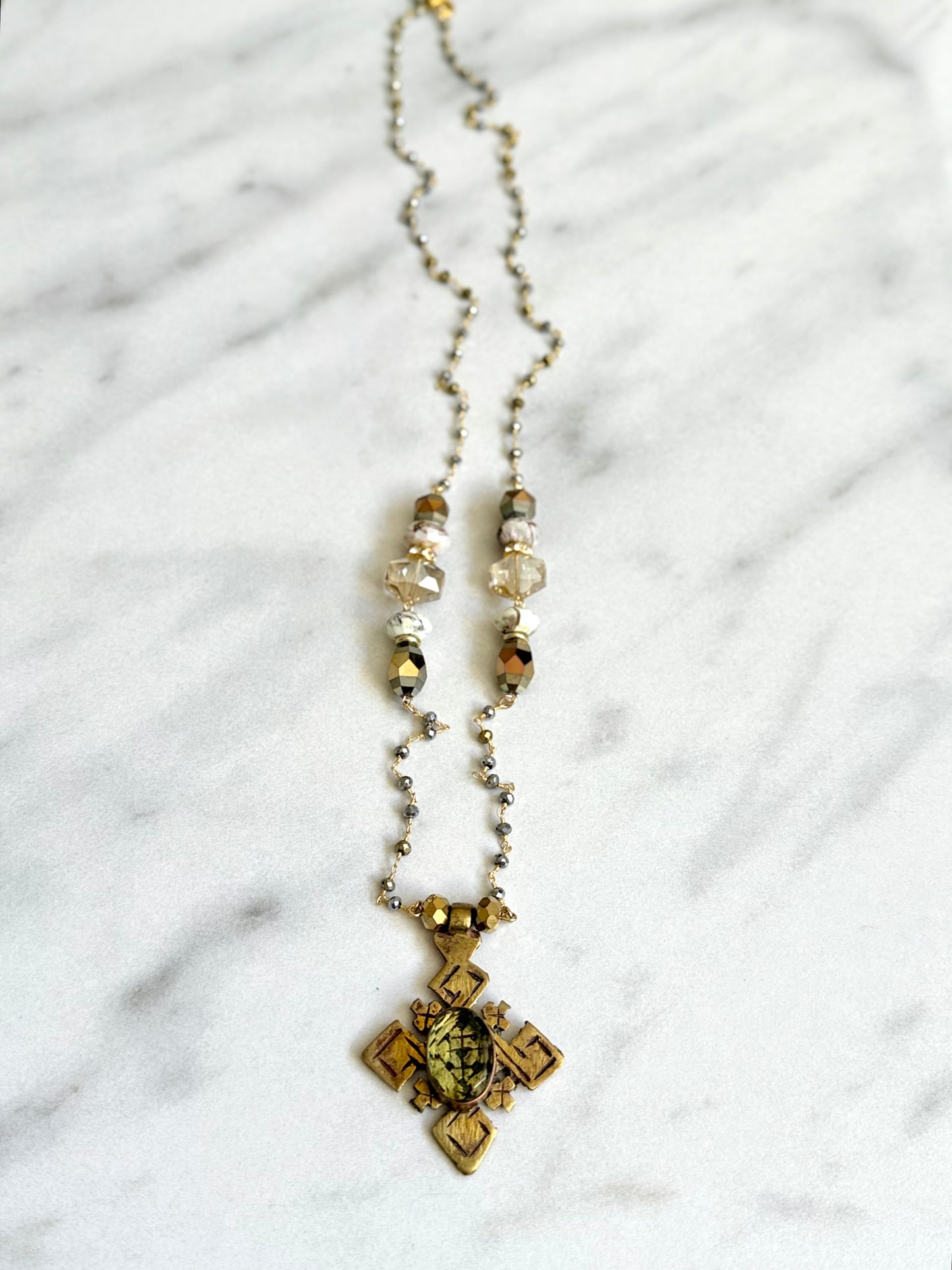 African Cross Necklace