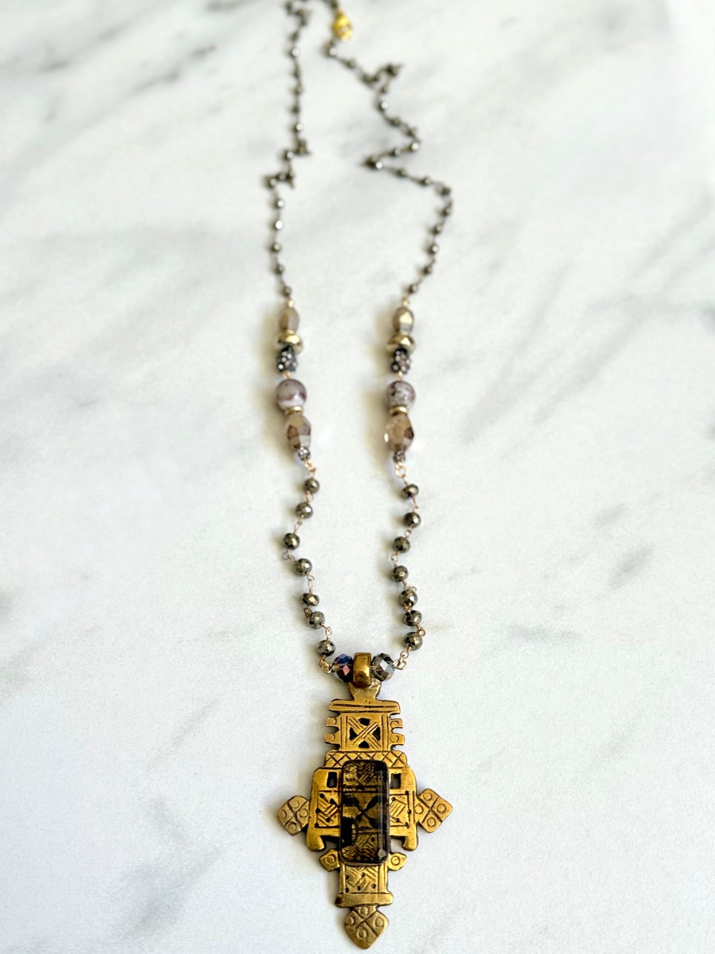 African Cross Necklace