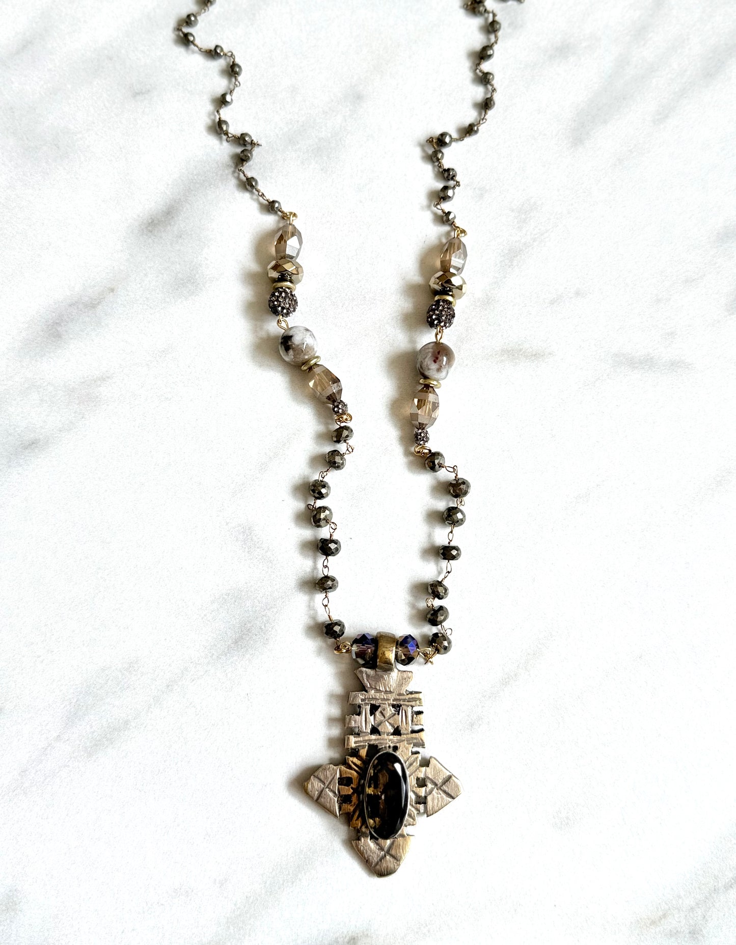 African Cross Necklace