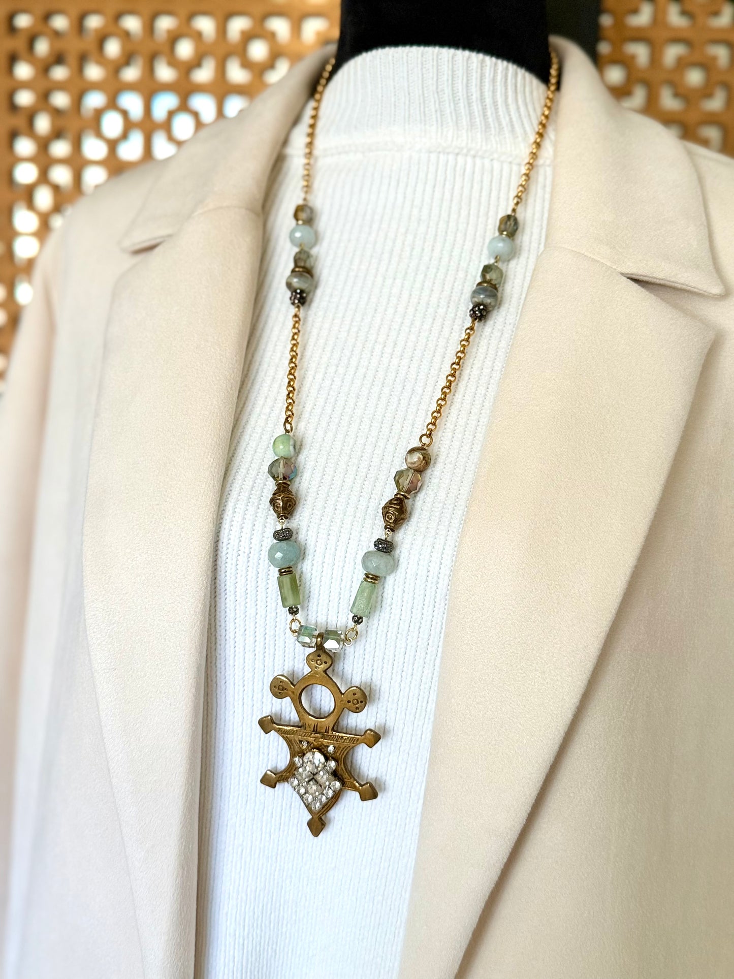 African Cross Necklace