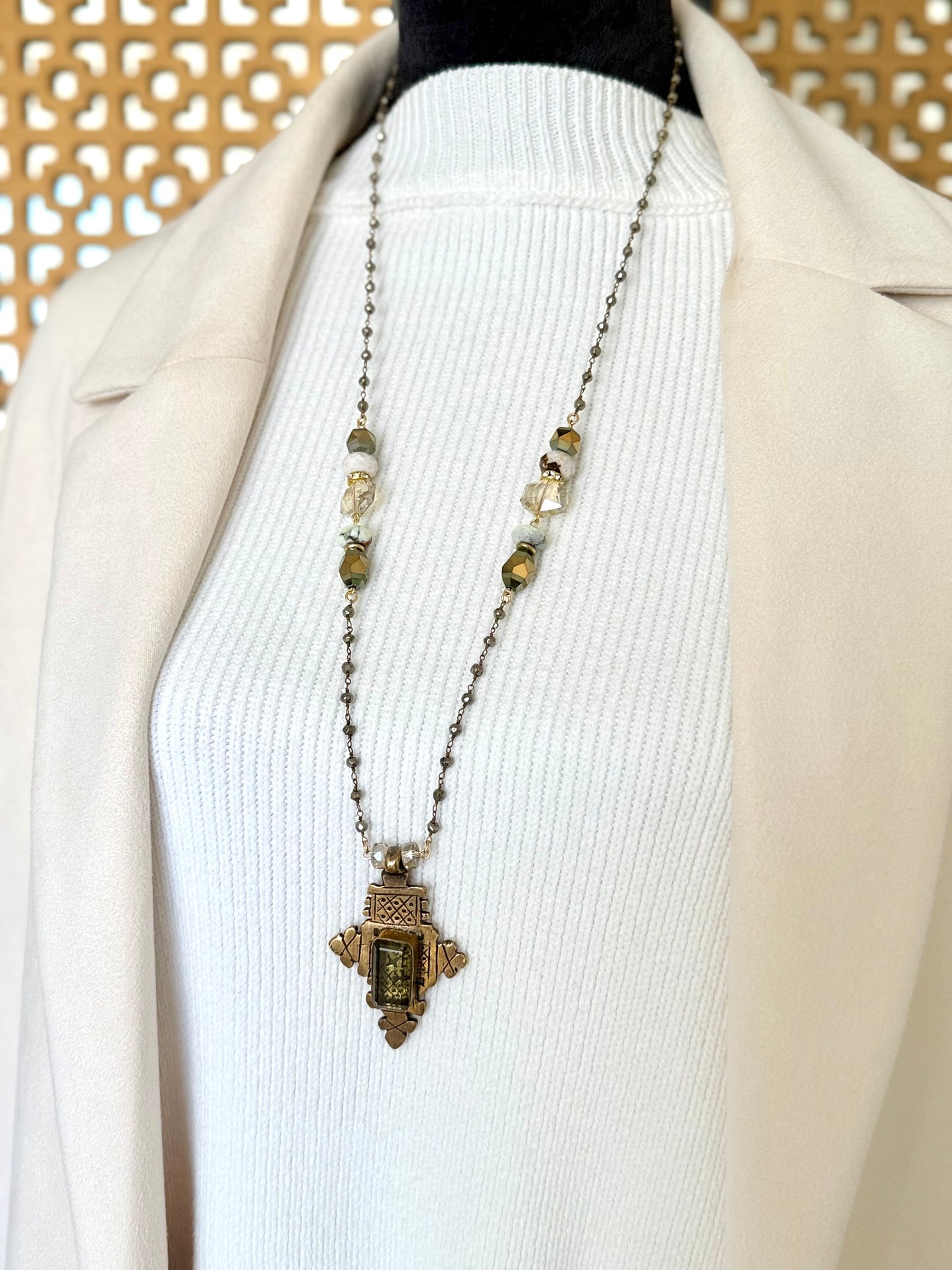 African Cross Necklace