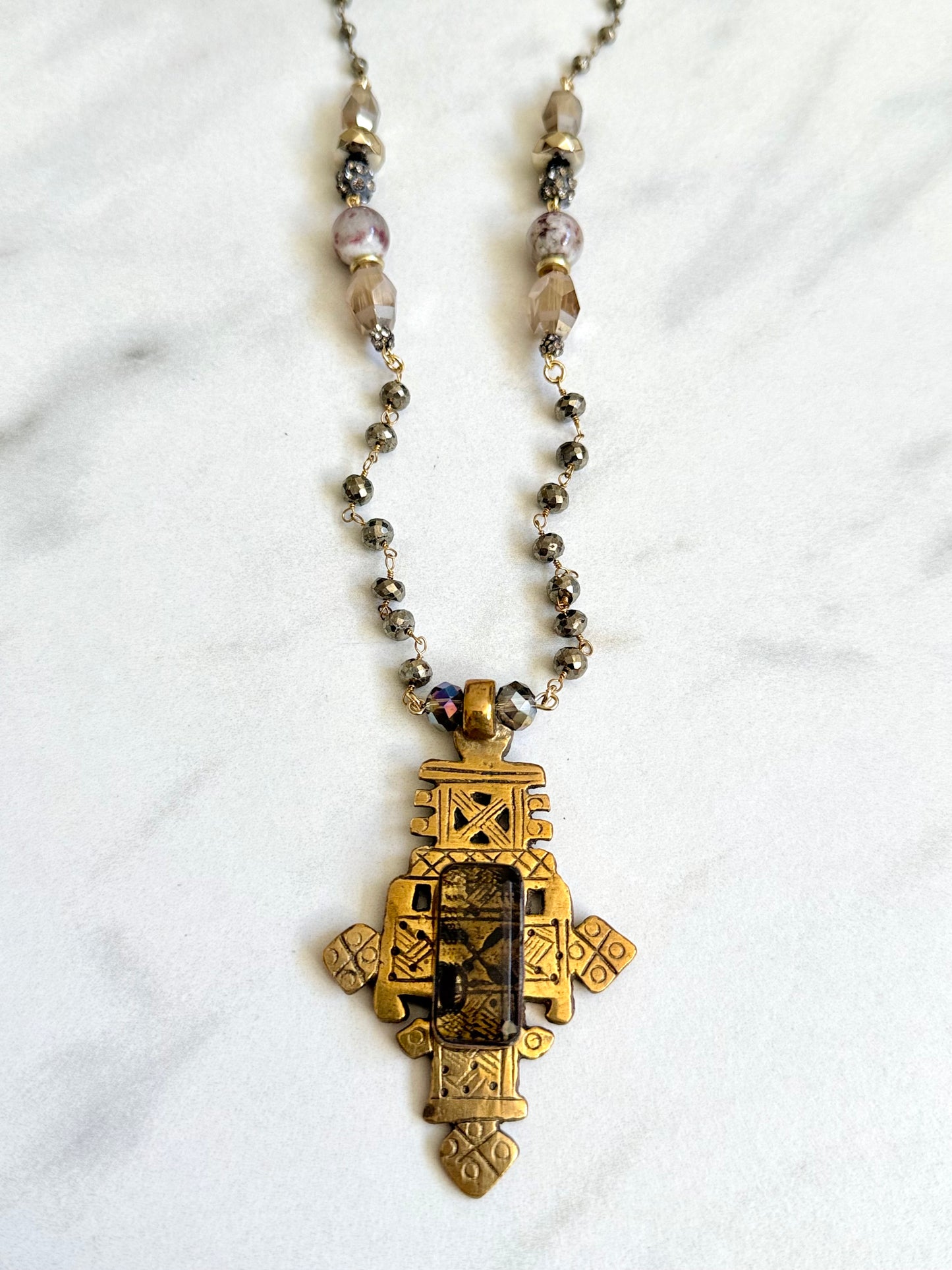 African Cross Necklace